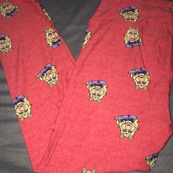 Lularoe Disney os one size miss piggy leggings New - Picture 3 of 3